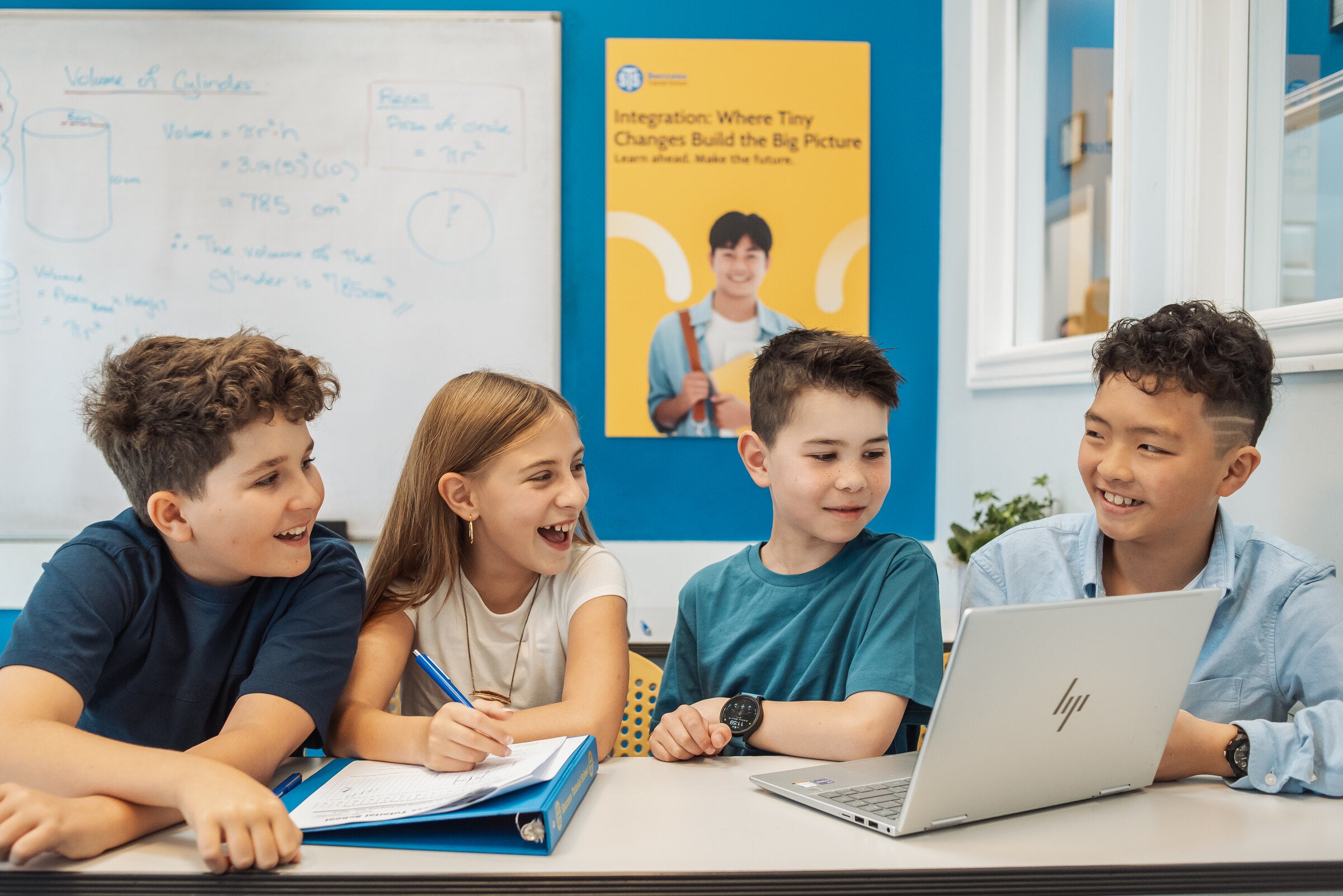 STS students learning together in class
